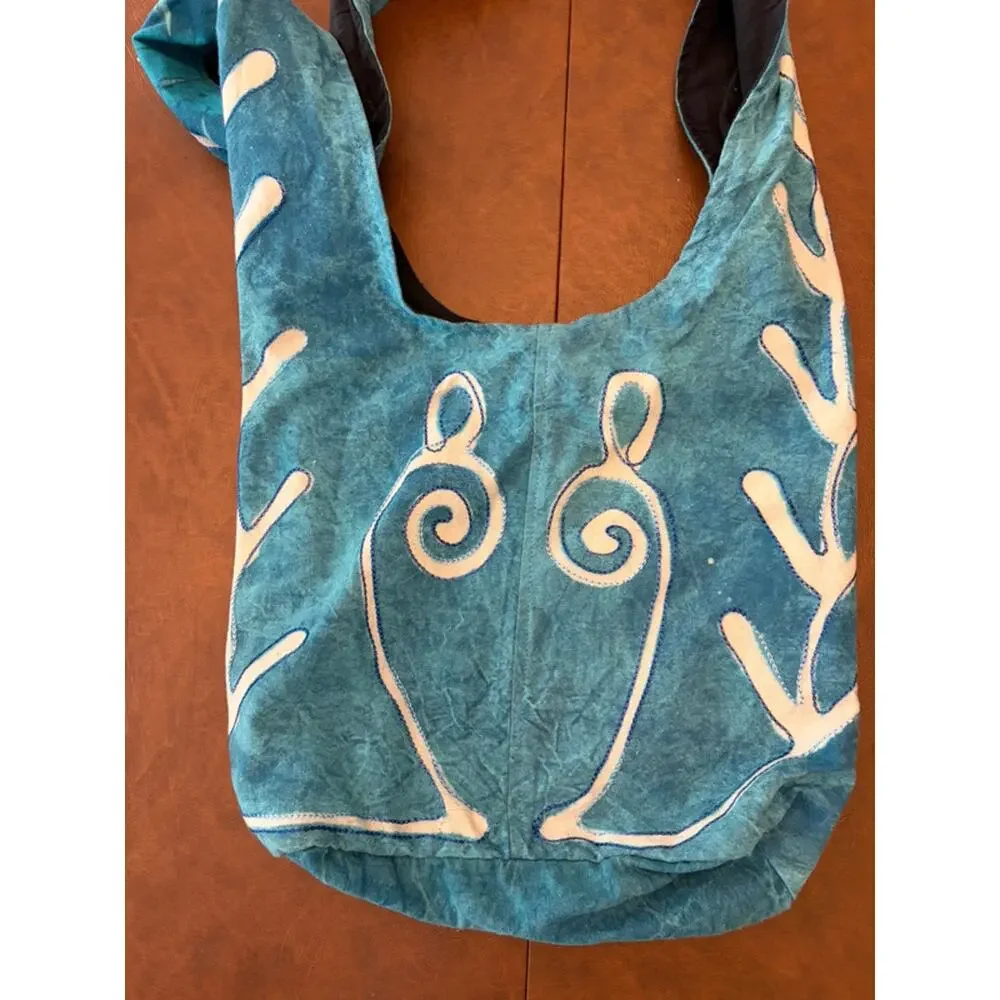 Shop Therapy Blue Crossbody Hobo Bag/Purse